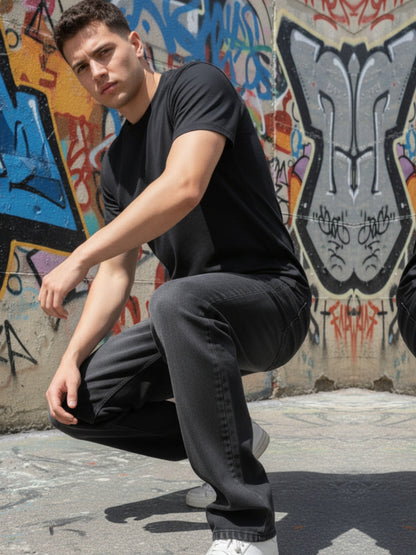Men Black Stretchable Jeans