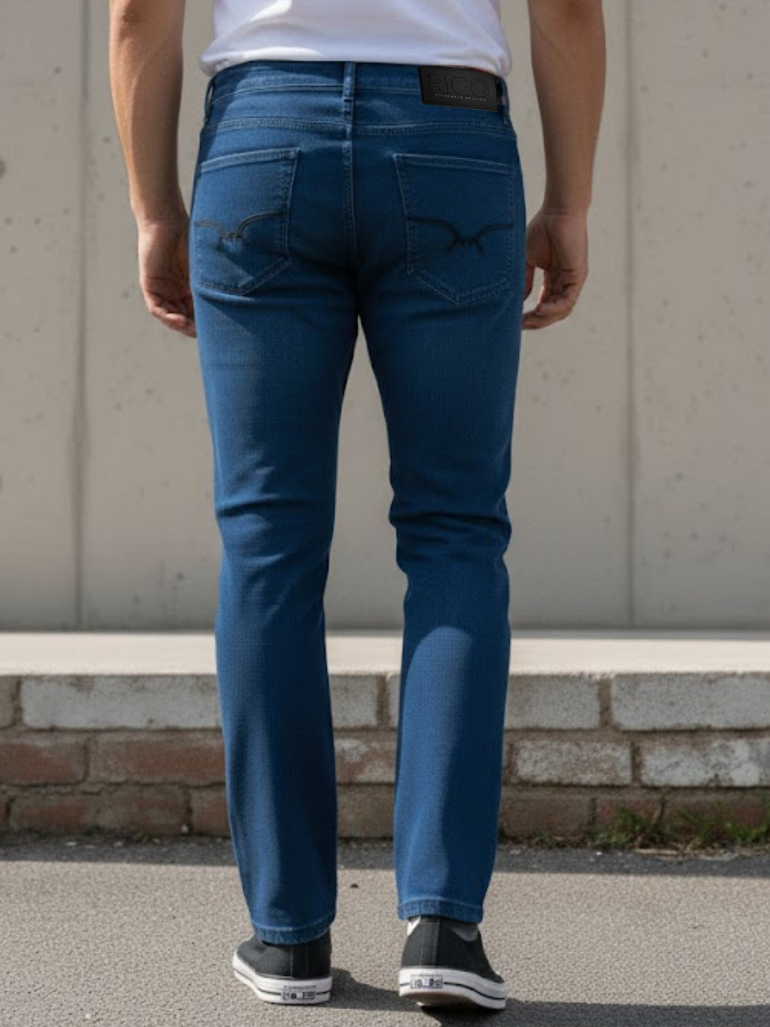 Men Navy Stretchable Jeans