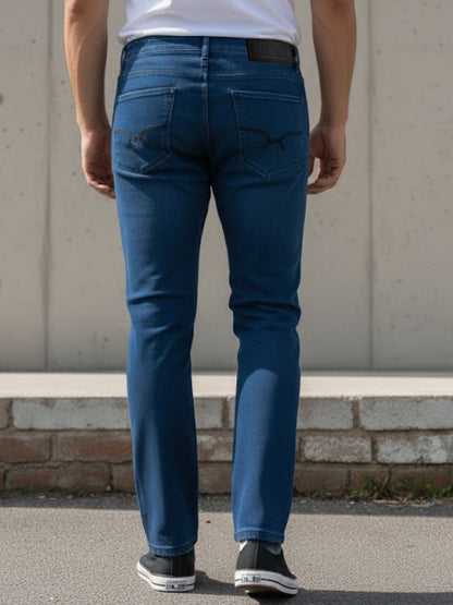 Men Navy Stretchable Jeans