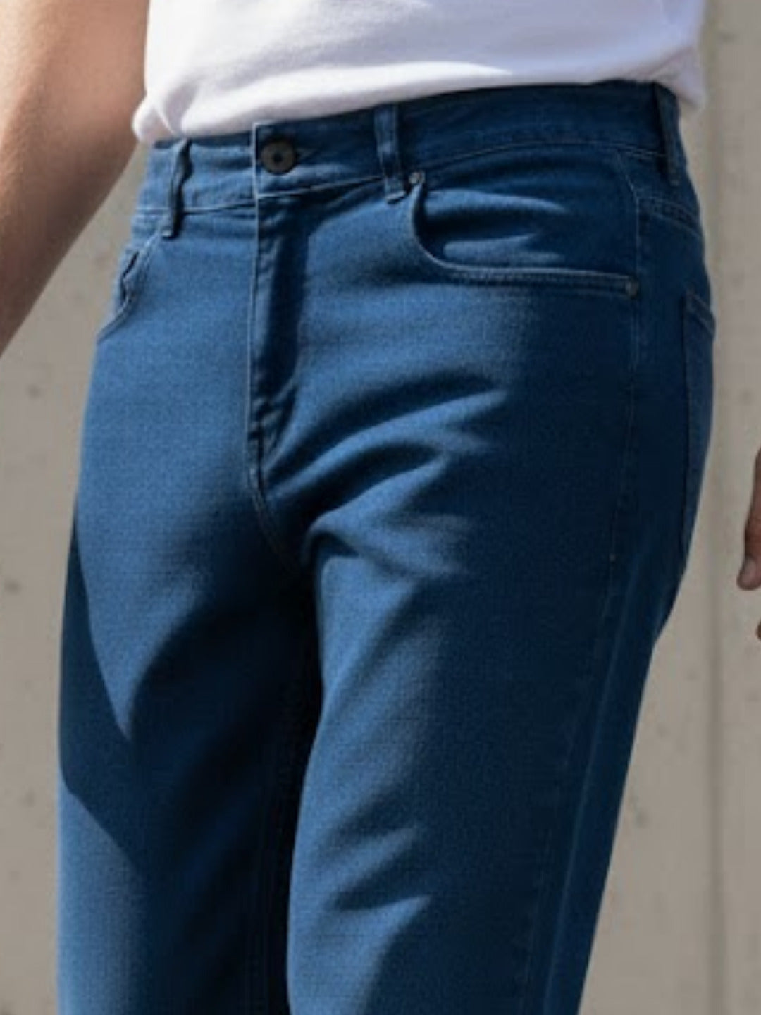 Men Navy Stretchable Jeans