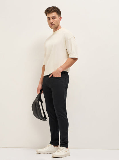 Men Black Mid-Rise Skinny Fit Jeans