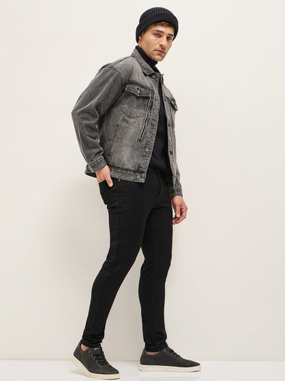 Men Black Mid-Rise Skinny Fit Jeans