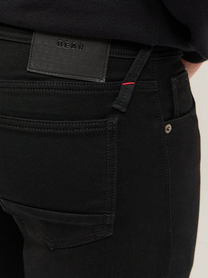 Men Black Mid-Rise Skinny Fit Jeans