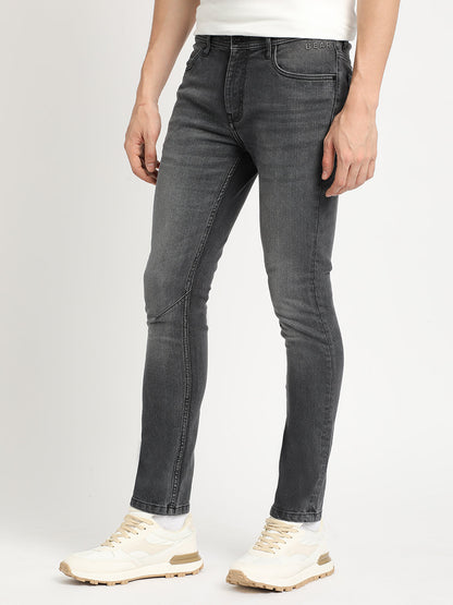 Men Black Mid Rise Slim Fit Jean