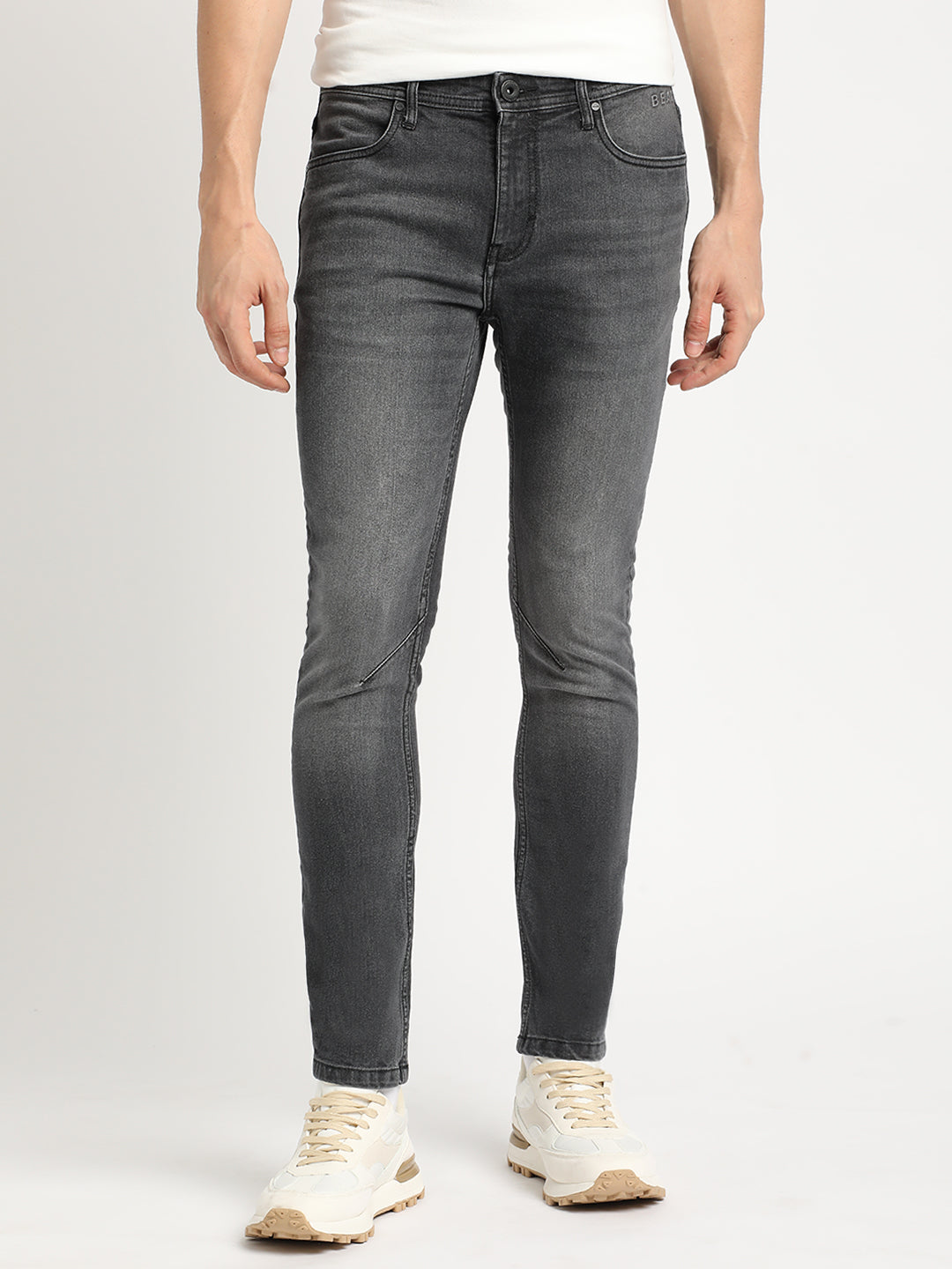 Men Black Mid Rise Slim Fit Jean