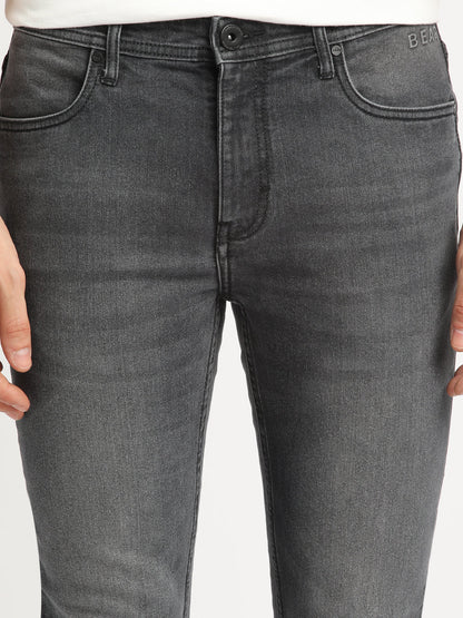Men Black Mid Rise Slim Fit Jean