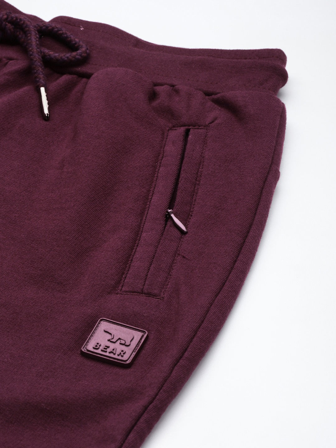 Men Ardor Edition Maroon Slim Fit Pure Cotton Track Pants