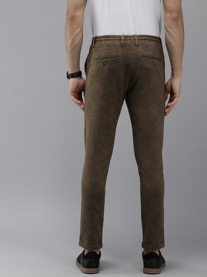 Men Ardor Edition Brown Tapered Fit Chinos