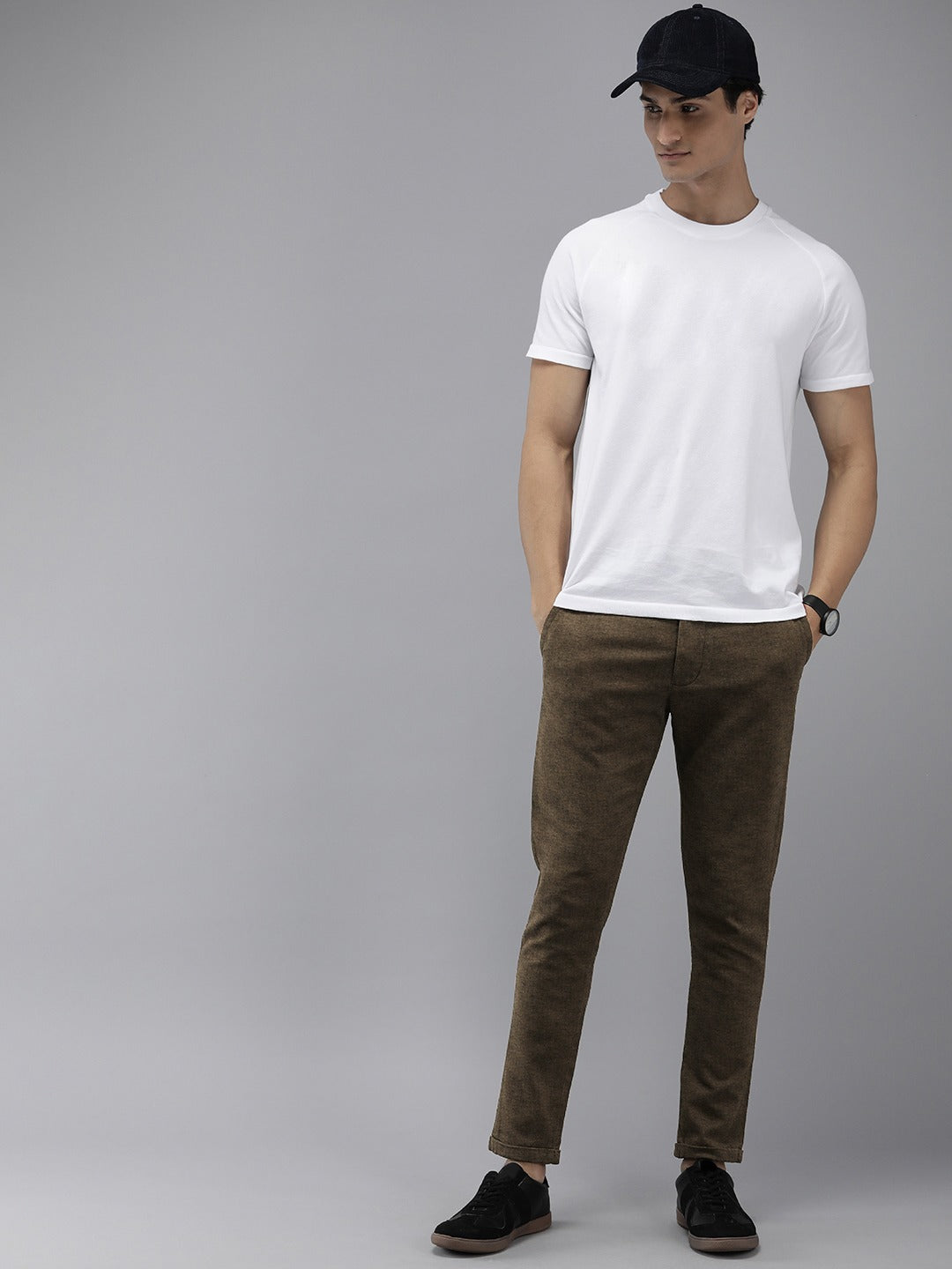 Men Ardor Edition Brown Tapered Fit Chinos