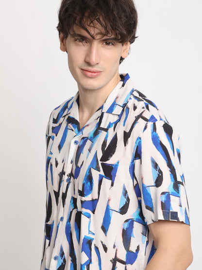 Men  Multi-Coloured Printed Regular Fit Casual Shirt