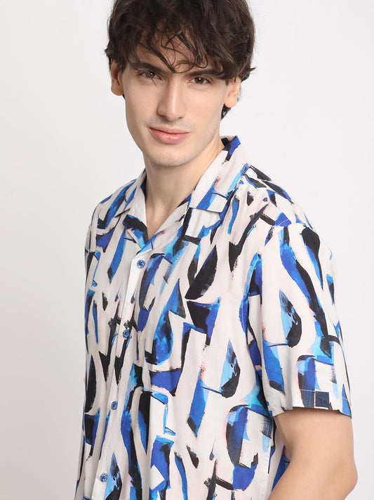 Men  Multi-Coloured Printed Regular Fit Casual Shirt