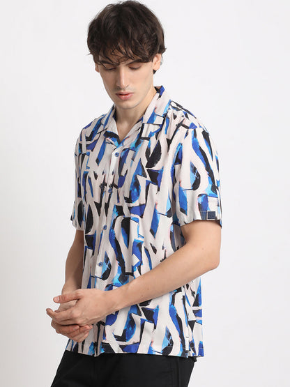 Men  Multi-Coloured Printed Regular Fit Casual Shirt