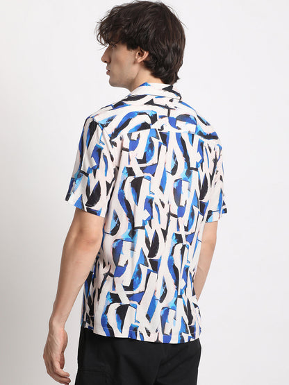 Men  Multi-Coloured Printed Regular Fit Casual Shirt