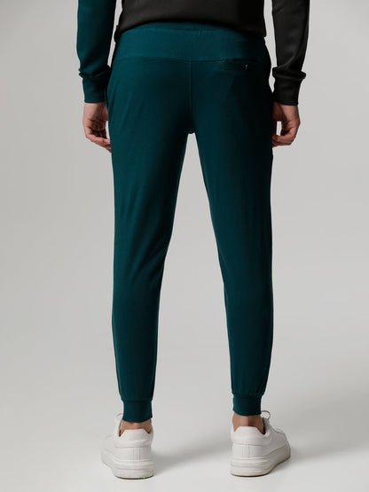 Men Ardor Edition Green Solid Slim Fit Track Pants