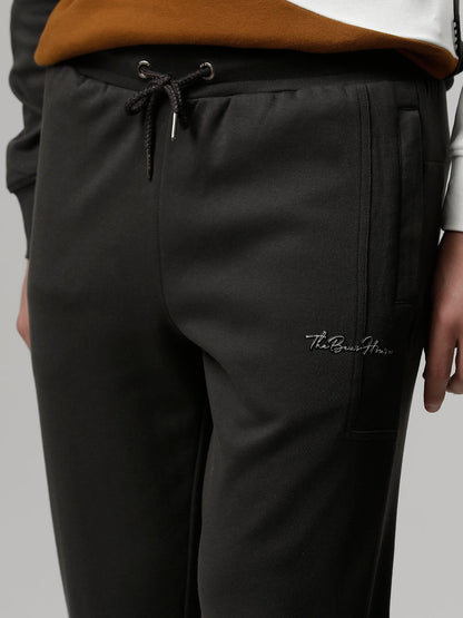 Men Ardor Edition Grey Solid Slim Fit Track Pants
